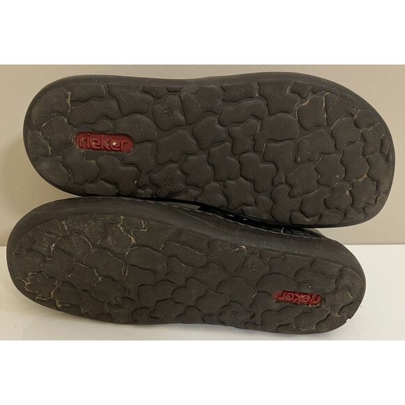 Rieker Simona 94 black leather ankle boots. - Picture 7 of 8